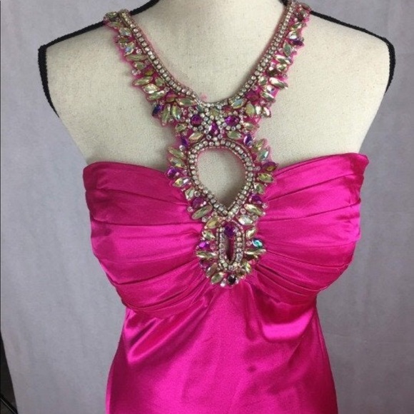 ALYCE PARIS Pink Satin Prom & Pageant Dress - Picture 4 of 8